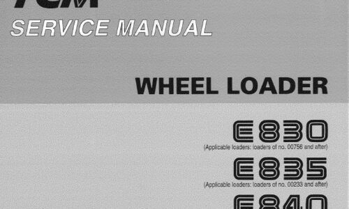 TCM E830, E835, E840 Wheel Loader Service Repair Manual
