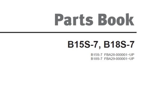 Doosan B15S-7, B18S-7 Forklift Parts Manual