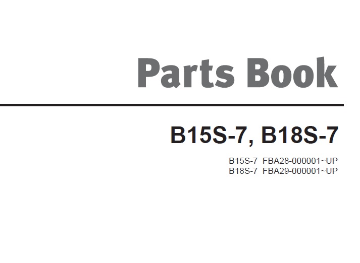 Doosan B15S-7, B18S-7 Forklift Parts Manual