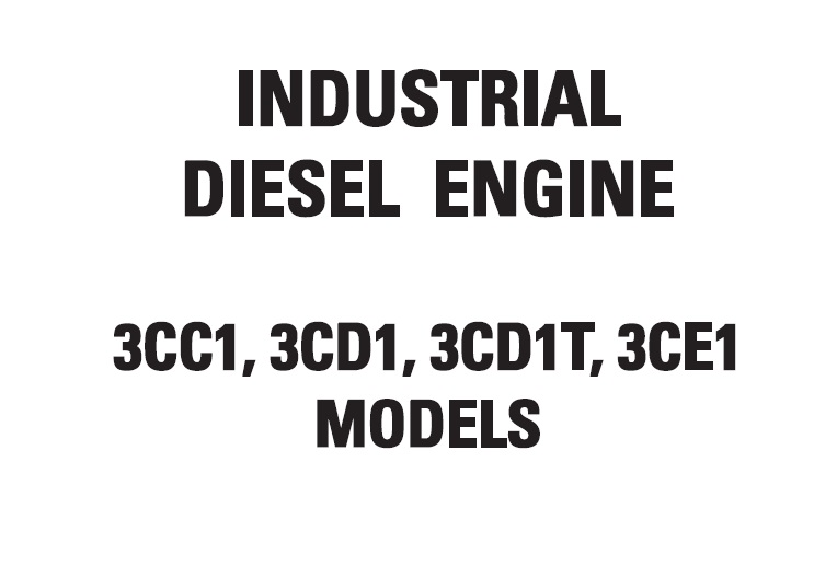 Isuzu 3CC1, 3CD1, 3CD1T, 3CE1 Diesel Engine Workshop Manual