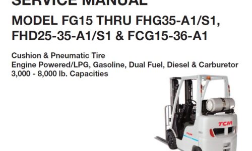 TCM FG15-FHG35, FHD25-35, FCG15-36 Forklift Service Manual