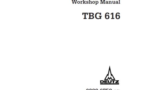 Deutz TBG 616 Gas Engine Workshop Service Manual