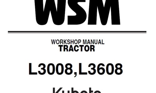 Kubota L3008, L3608 Tractor Workshop Manual