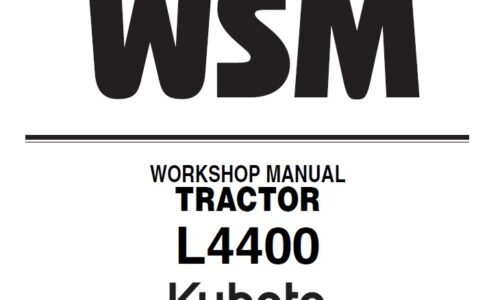 Kubota L4400 Tractor Workshop Manual