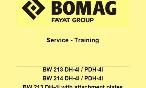 Bomag BW 213, 214 DH-4i, PDH-4i Single Drum Roller Service Training Manual