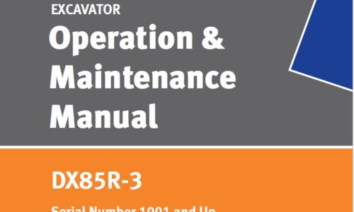 Doosan DX85R-3 Excavator Operation & Maintenance Manual