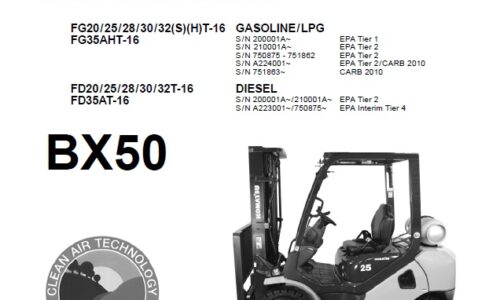 Komatsu BX50 -16 Series Forklift Service Repair Manual