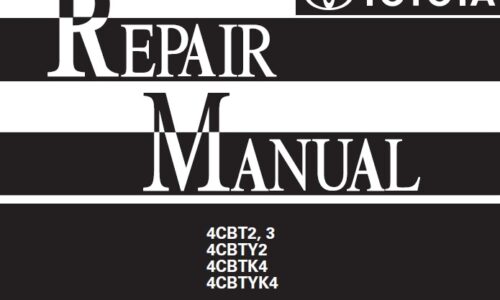 Toyota 4CBT2, 4CBT3, 4CBTY2, 4CBTK4, 4CBTYK4 Repair Manual