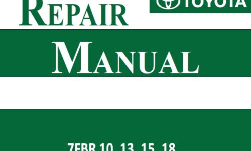 Toyota 7FBR10, 7FBR13, 7FBR15, 7FBR18 Forklift Repair Manual