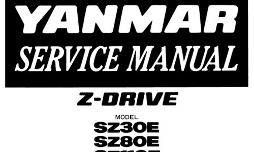 Yanmar SZ30E, SZ80E, SZ110E Z-Drive Service Repair Manual