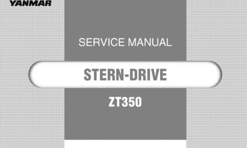 Yanmar ZT350 Stern-Drive Service Repair Manual