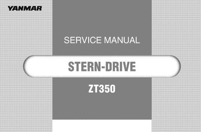 Yanmar ZT350 Stern-Drive Service Repair Manual