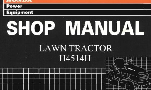 1990-1992 Honda H4514H Lawn Tractor Service Repair Manual