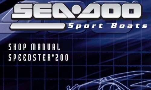 2004 Seadoo Speedster 200 Sport Boat Shop Manual