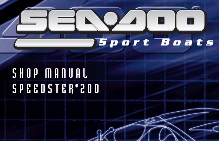 2004 Seadoo Speedster 200 Sport Boat Shop Manual