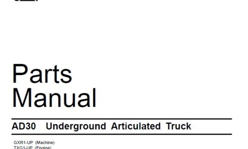 Cat AD30 Undergroud Articulated Truck Parts Manual (GXR)
