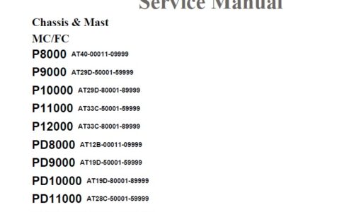 Cat P8000 to P12000, PD8000 to PD12000 Forklift Service Manual