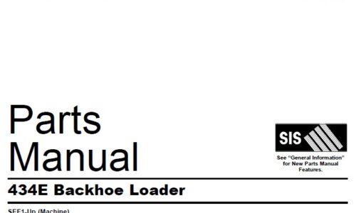 Caterpillar Cat 434E Backhoe Loader Parts Manual (SEF)