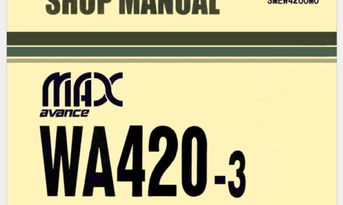 Komatsu WA420-3 Max Avance Wheel Loader Shop Manual (15001 and up)