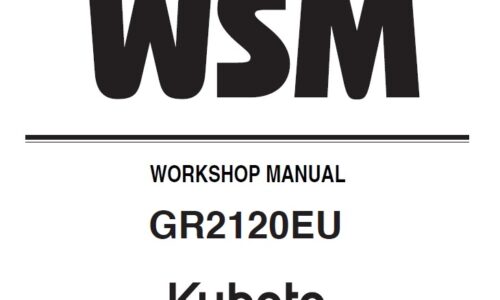 Kubota GR2120EU Tractor Workshop Service Manual