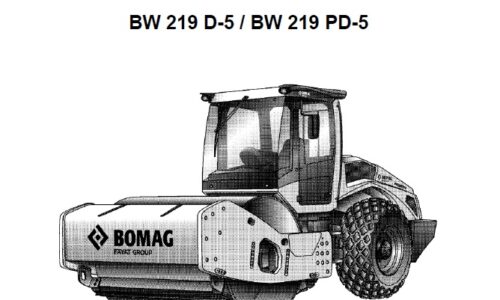 Bomag BW 219 D-5, PD-5 Single Drum Roller Service Manual