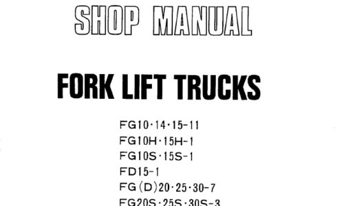 Komatsu FG10 to 30S Series Forklift Shop Manual