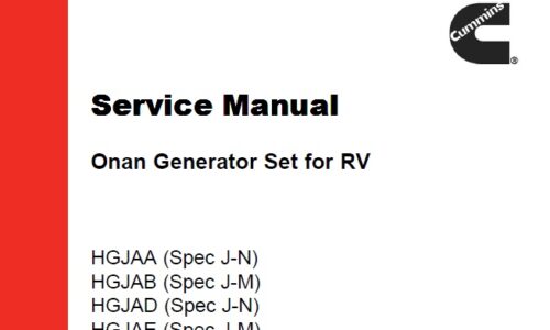 Onan HGJAA, HGJAB, HGJAD, HGJAE (J-N, J-M) Service Manual