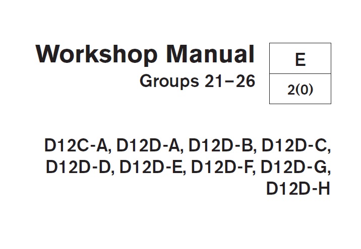 Volvo Penta D12 Series Marine Diesel Engines Workshop Manual