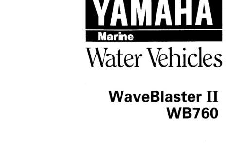Yamaha WB760 WaveBlaster II Water Vehicles Service Manual