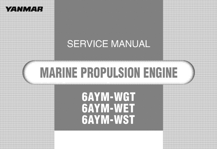 Yanmar 6AYM-WGT, 6AYM-WET, 6AYM-WST Engine Service Manual