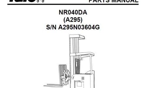Yale (A295) NR040DA Forklift Parts Manual