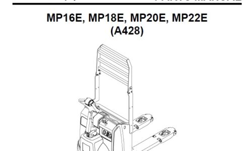 Yale (A428) MP16E, MP18E, MP20E, MP22E Forklift Parts Manual