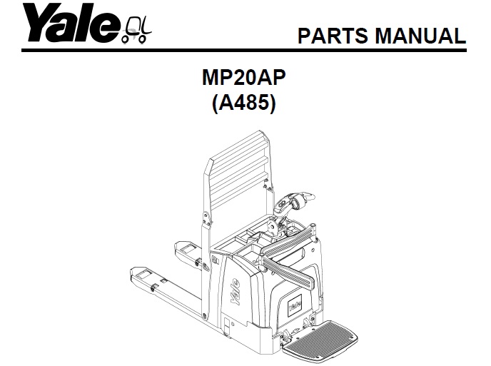 Yale (A485) MP20AP Forklift Parts Manual