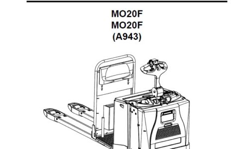 Yale (A943) MO20F, MO20F Forklift Parts Manual