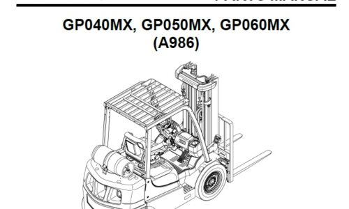 Yale (A986) GP040MX, GP050MX, GP060MX Forklift Parts Manual