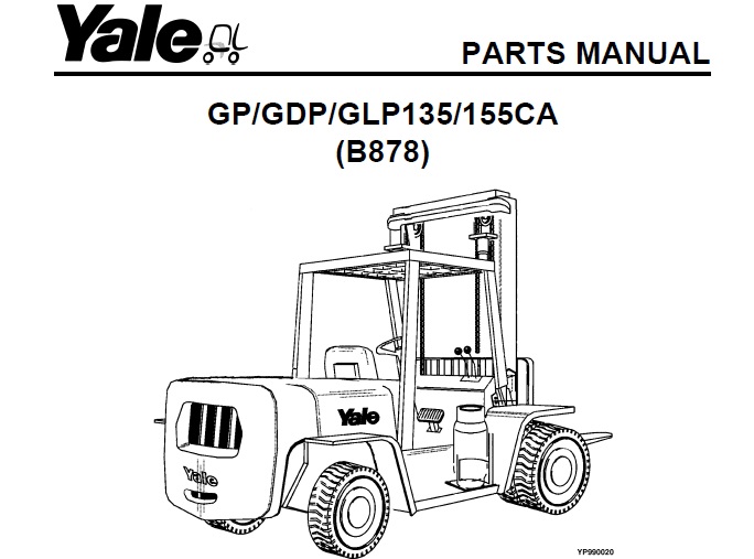Yale (B878) GPGDPGLP135155CA Forklift Parts Manual