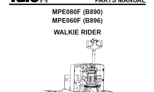Yale (B890) MPE080F, (B896) MPE060F Walkie Rider Parts Manual