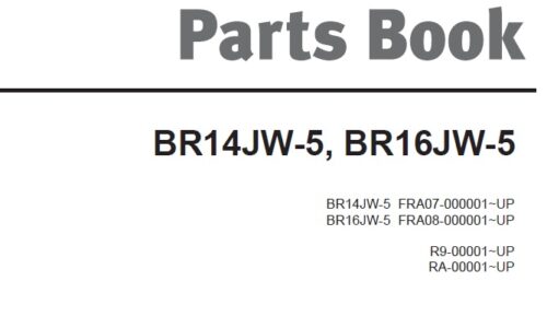 Doosan BR14JW-5, BR16JW-5 Forklift Parts Manual