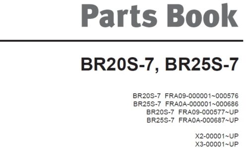 Doosan BR20S-7, BR25S-7 Forklift Parts Manual
