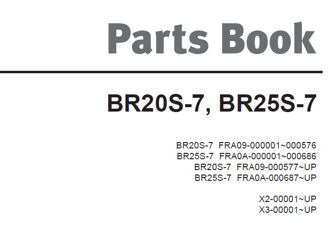 Doosan BR20S-7, BR25S-7 Forklift Parts Manual