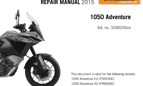 KTM 1050 Adventure Service Repair Manual 2015