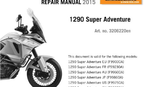 KTM 1290 Super Adventure Service Repair Manual 2015