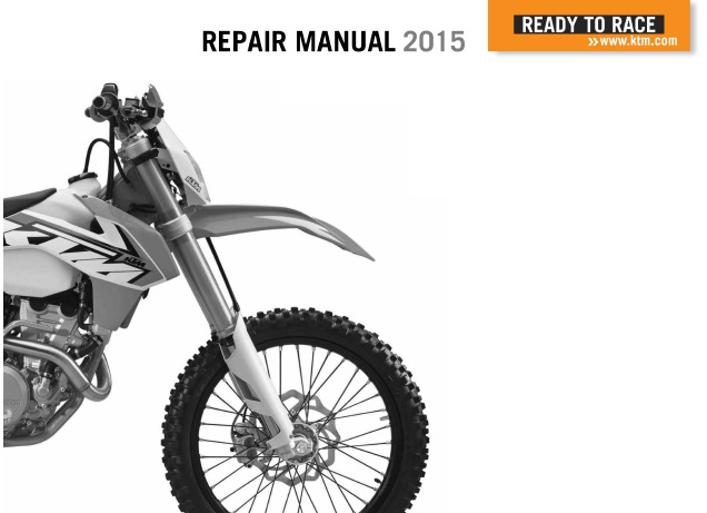 KTM 250 EXC-F, XCF-W Service Repair Manual 2015