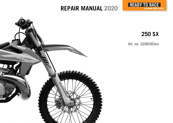 KTM 250 SX Service Manual 2020