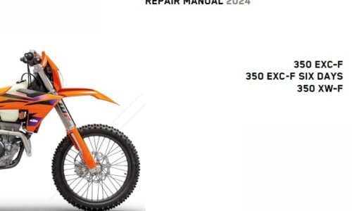 KTM 350 EXC-F, XW-F Service Manual 2024
