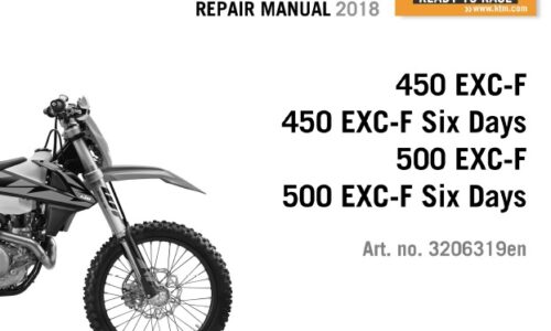KTM 450 EXC-F, 500 EXC-F Service Manual 2018