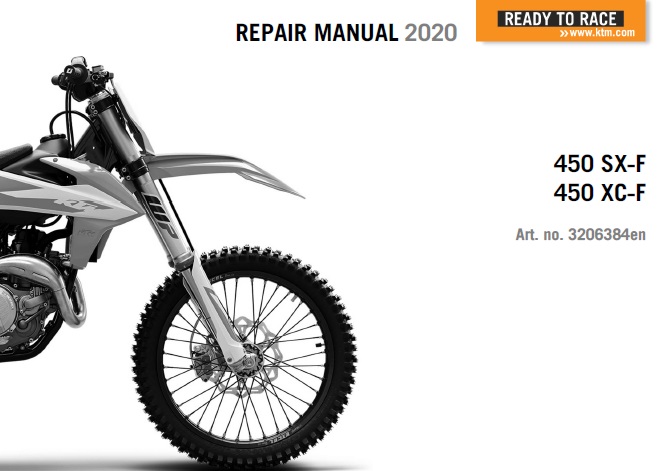 KTM 450 SX-F, XC-F Service Manual 2020