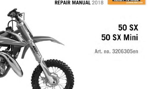 KTM 50 SX, 50 SX Mini Service Manual 2018