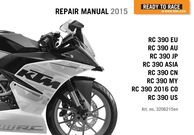 KTM RC 390 Service Repair Manual 2015