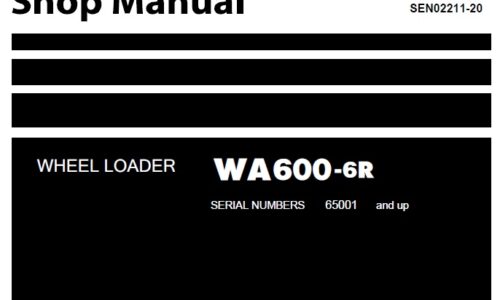 Komatsu WA600-6R Wheel Loader Shop Manual (65001-)